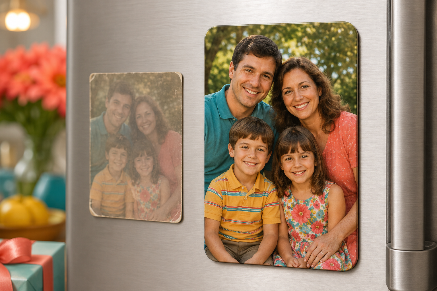 Photo Restoration custom magnet examples
